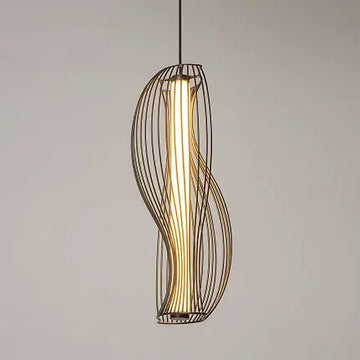 Pendant Light Black Metal Acrylic Elements Modern Linear Design – Shadows of the Past | Maytoni