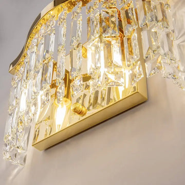 Wall light with chrome-colored metal frame and structured glass – Dune | Maytoni