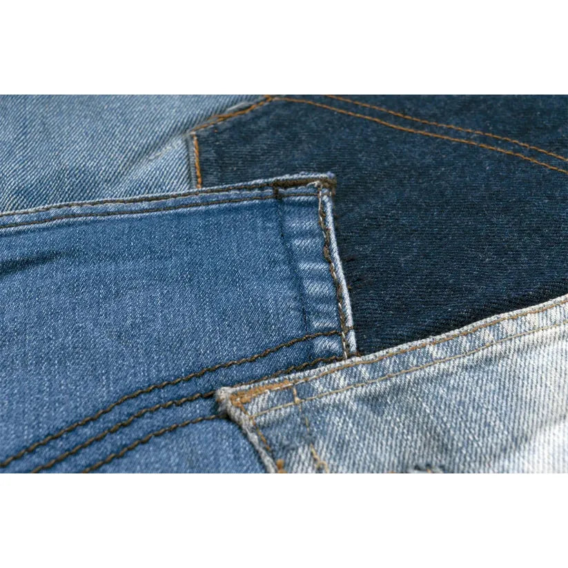 Hand-stitched Cotton Low-Pile Rug Hard-wearing & Easy-Care – Urban Denim 490 | Kayoom