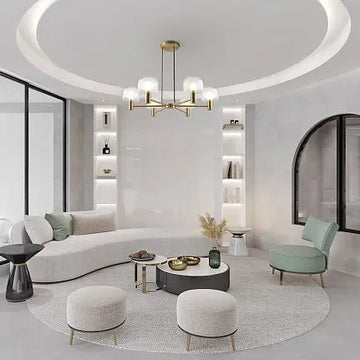 Pendant Light Gold Frame Double Glass Modern Design & LED – Vision | Maytoni