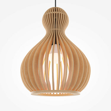 Pendelleuchte Schwarzes Metall & Holz Modernes Design & Integrierte LED – Roots | Maytoni