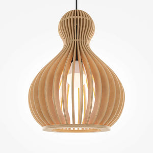 Pendant Lamp Black Metal & Wood Modern Design & Integrated LED – Roots | Maytoni