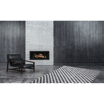 Teppich – Silber Grau, Echtes Leder, Metallfolie 150 cm - Rocket 210 | Kayoom