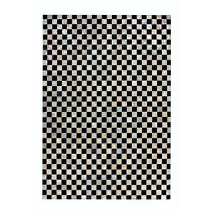 Teppich – Silber Grau, Echtes Leder, Metallfolie 150 cm - Rocket 210 | Kayoom