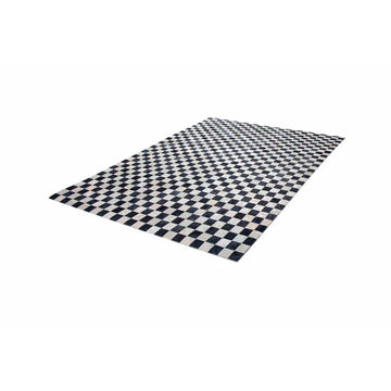 Teppich – Silber Grau, Echtes Leder, Metallfolie 150 cm - Rocket 210 | Kayoom