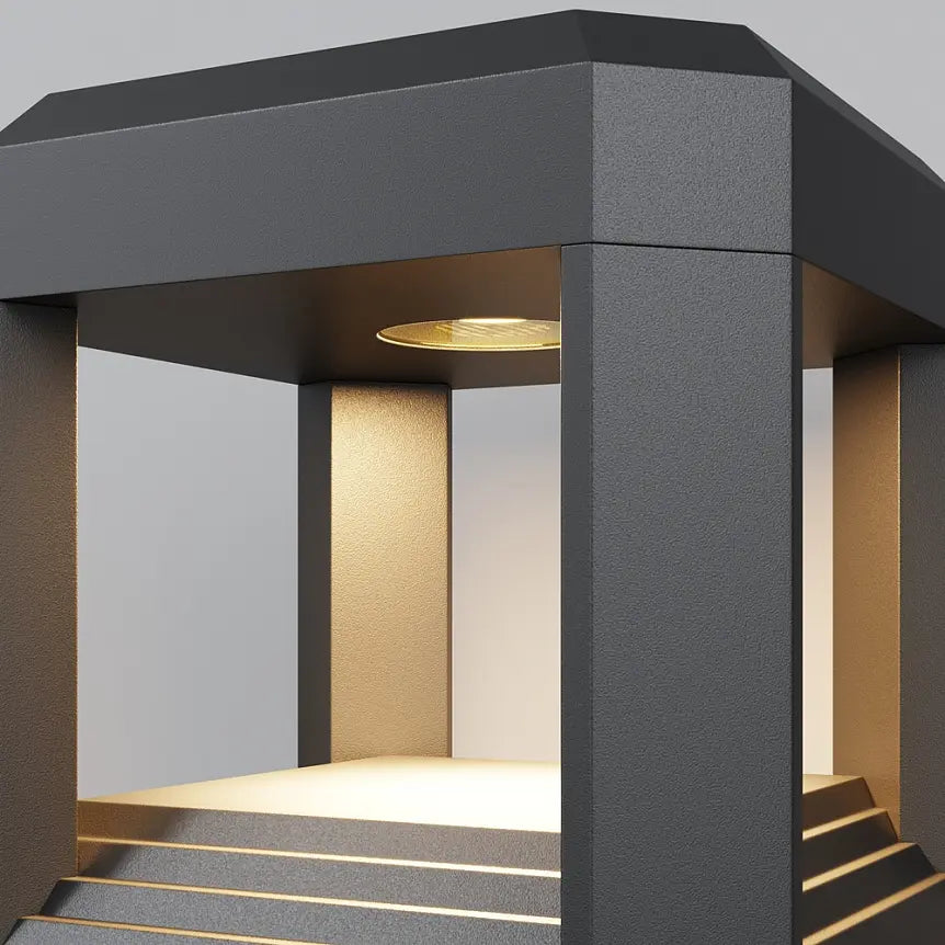 Landscape luminaires, gray aluminum cube with integrated 13W LED (13W LED, 3000K, approx. 330lm, IP 65) - O019FL-L13GR3K | Maytoni