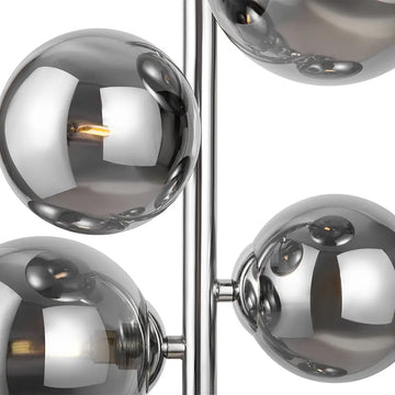 Pendelleuchte – Chrom Metall, 6-flammiges Design, Glasschirme - Dallas | Maytoni
