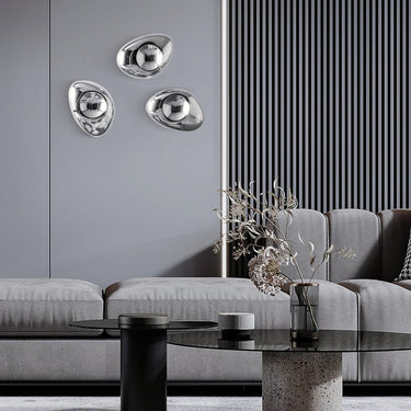 Wandleuchte Metallrahmen verchromtes Glas & Organische Form – Mabell | Maytoni - Esszett Luxury | Stilvolles Wohnen mit Charakter