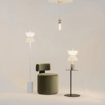 Pendelleuchte – Goldfarbenes Metall-Marmor, 28 W Leistung, G9 Fassung, 336,5 cm Höhe - Kyoto | Maytoni