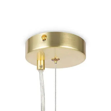 Pendant lamp with matt gold metal frame and white glass in a modern design – Dallas | Maytoni