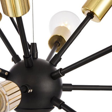 Pendelleuchte mit schwarzem Metallrahmen und Messinglampenfassungen im modernen Loft - Design – Jackson | Maytoni - Esszett Luxury | Stilvolles Wohnen mit Charakter
