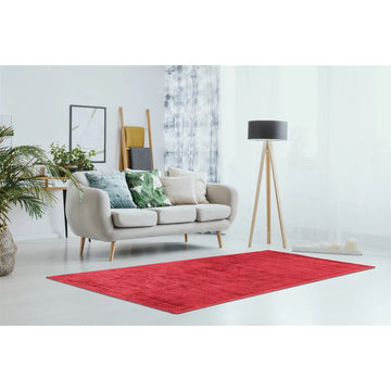 Teppich – Viskose Oberfläche, 3D Effekt, Kirschrot, 160 x 230 cm - Karma 125 | Kayoom
