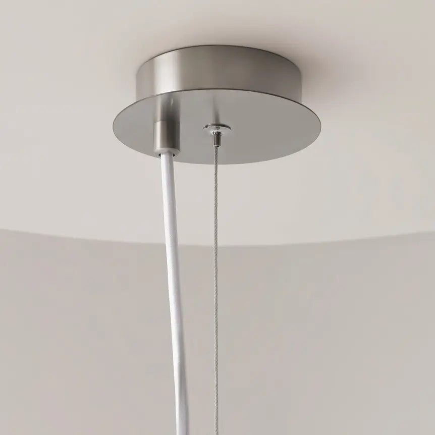 Pendant light with opal glass diffuser and nickel finish in a modern design - Erich | Maytoni