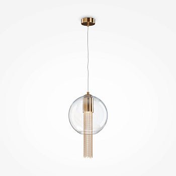 Pendelleuchte mit Bronze - Finish und dekorativen Glasketten im eleganten Design – Flusso | Maytoni - Esszett Luxury | Stilvolles Wohnen mit Charakter