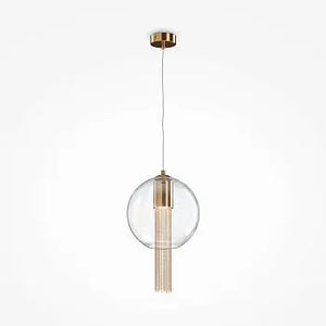 Pendant Lamp with Bronze Finish and Decorative Glass Chains in an Elegant Design – Flusso | Maytoni
