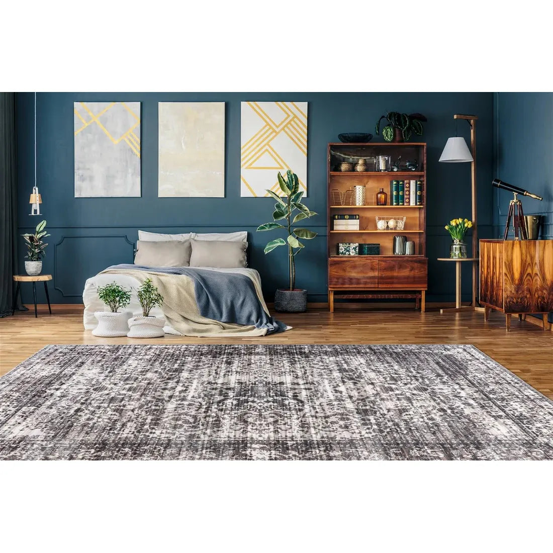Teppich – Vintage Muster, Verblasster Effekt, Ornamentales Design, 120 x 170 cm - Saphira 500 | Kayoom