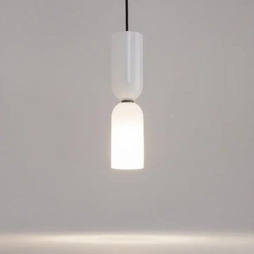 Pendelleuchte – Weiß-Schwarz, Glasschirm, 1× E14, 40 W, Ø8 cm - Memory | Maytoni