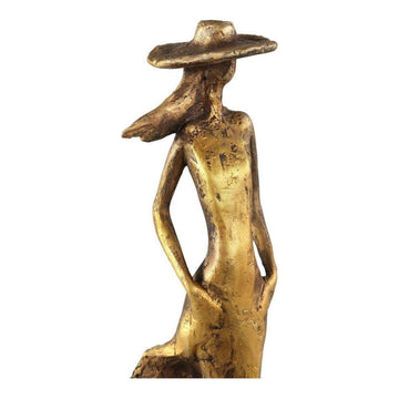 Damenstatue - Merlin Gold S (11 x 7.5 x 36.5 cm) von PTMD - Esszett Luxury | Stilvolles Wohnen mit Charakter