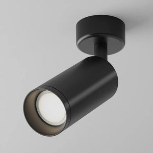 Deckenleuchte – Schwarzes Aluminium, 1× GU10 Fassung, 10 W Leistung, 19.5 cm Höhe - Focus | Maytoni