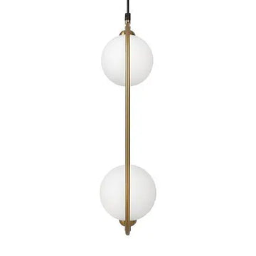 Modern Design Pendant Lamp with Opal Glass Diffusers and Brass Finish – Ring | Maytoni