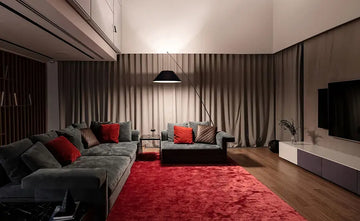Floor lamp made of metal & concrete with fabric shade and modern design – Campanula | Maytoni