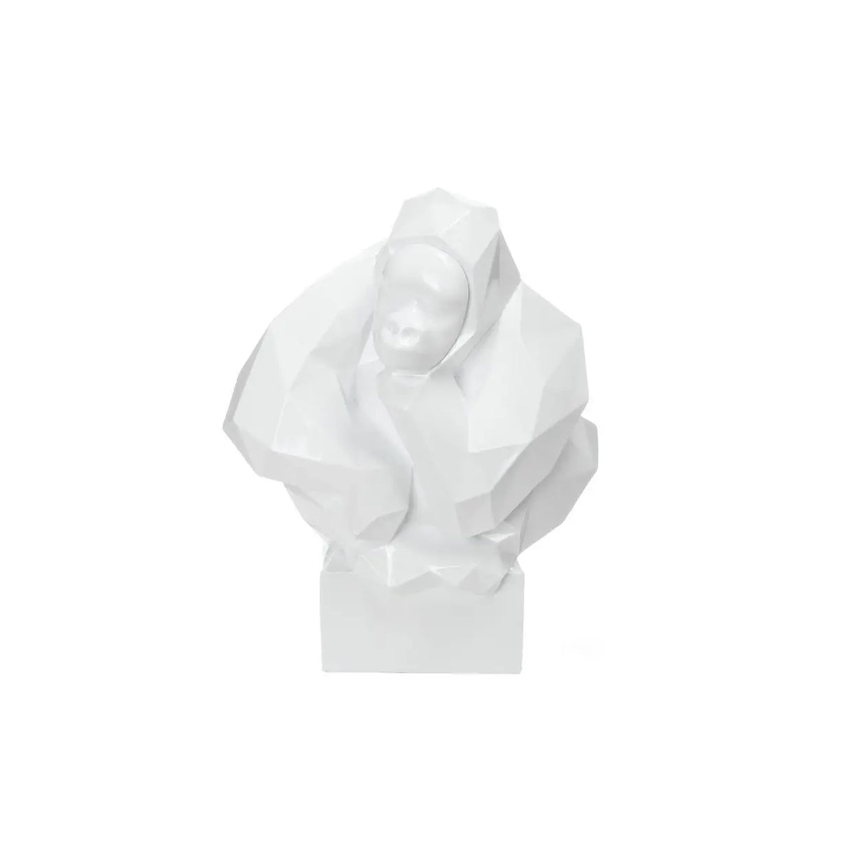 Skulptur – Weißes Kunstharz, Porzellanartige Optik, Breite Form - Kenya 210 | Kayoom