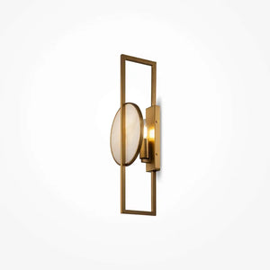Wall Sconce Gold, Metal Frame, Natural Stone Accent – Marmo | Maytoni