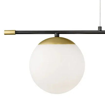 Pendant light with opal glass sphere and matt gold finish in a classic design – Nostalgia | Maytoni