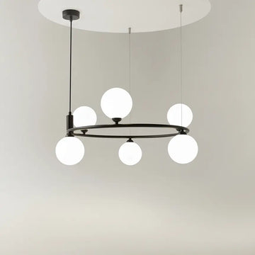Pendant Light with Modern Ring Design, Black Metal Frame, and Acrylic Diffuser – Ring | Maytoni