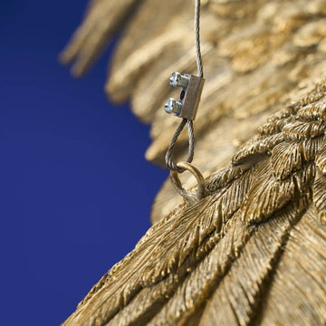 Ceiling Light – Sculptural Design, Exotic Animal Motif, Polyresin Construction, Golden Finish – Parrot Percy | WERNS