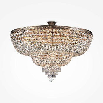 Kronleuchter mit antik‑goldener Metallrahmung Kristall‑Akzenten 14‑flammig – Palace | Maytoni - Esszett Luxury | Stilvolles Wohnen mit Charakter