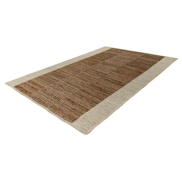 Teppich – Elfenbein Farbe, Kurzflor Struktur, Jute Material, 150 cm - Cozy Bliss 470 | Kayoom
