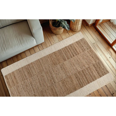 Teppich – Elfenbein Farbe, Kurzflor Struktur, Jute Material, 150 cm - Cozy Bliss 470 | Kayoom