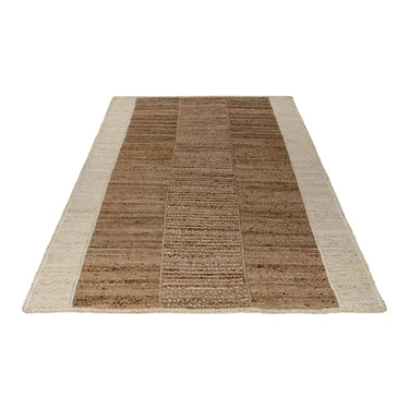 Teppich – Elfenbein Farbe, Kurzflor Struktur, Jute Material, 150 cm - Cozy Bliss 470 | Kayoom