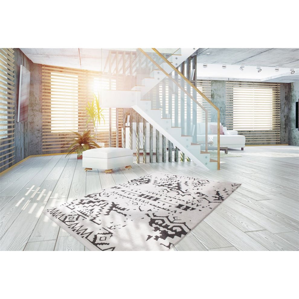 Low-Pile Rug Soft Polyester & Ethnic Pattern ‐ Agadir 110 | Kayoom