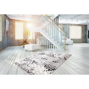 Kurzflor‐Teppich Weicher Polypropylen/Polyester‐Mix & Ethno-Muster ‐ Agadir 110 | Kayoom