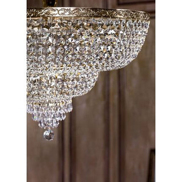 Kronleuchter mit antik‑goldener Metallrahmung Kristall‑Akzenten 14‑flammig – Palace | Maytoni - Esszett Luxury | Stilvolles Wohnen mit Charakter