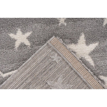 Teppich – Verspieltes Design, Weiche Spielfläche, Silberner Farbton, 80 x 150 cm - Tamworth | Kayoom