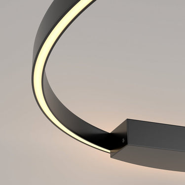 Wandleuchte mit schwarzem Aluminiumring und weißem Silikon - Diffusor – Rim | Maytoni - Esszett Luxury | Stilvolles Wohnen mit Charakter