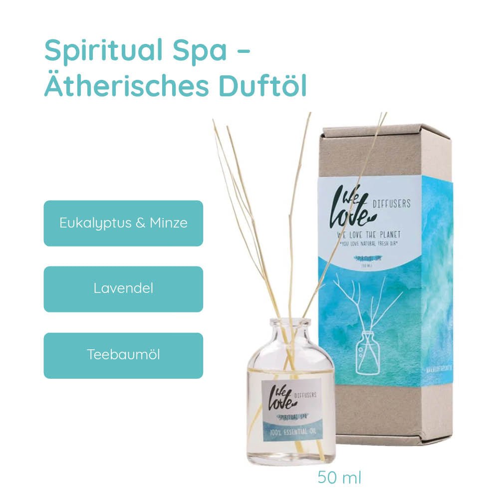 Diffuser - Spiritual Spa 50ml (100% Ätherisches Öl) von We Love The Planet - Esszett Luxury