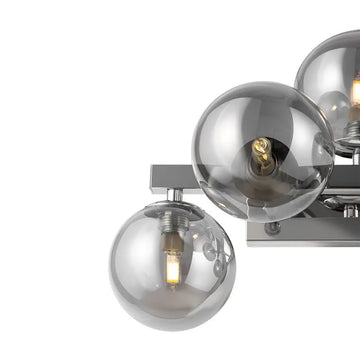 Wall light with chrome finish and smoked glass diffusers – Dallas | Maytoni