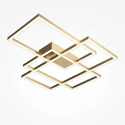 Deckenleuchte – Goldfarbenes Aluminium, 78 W Leistung, IP20 Schutzart, 78 cm Breite - Rida | Maytoni