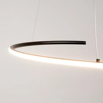 Pendelleuchte – Schwarze Optik, 60 cm Ring, 326 cm Höhe - Curve | Maytoni