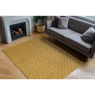 Teppich – Honig Ton, Weicher Flor, Baumwollmix 150 cm - Glow | Kayoom
