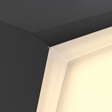 Wall light with graphite-colored aluminum housing and white diffuser – Brick | Maytoni