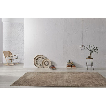 Teppich – Taupe Viskose, Weiche Oberfläche, Pflegeleicht Design, 150 cm - Bridget 125 | Kayoom