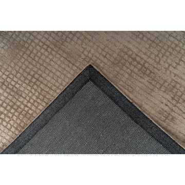 Teppich – Taupe Viskose, Weiche Oberfläche, Pflegeleicht Design, 150 cm - Bridget 125 | Kayoom