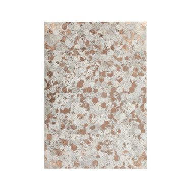 Lederteppich – Echtes Leder, Chrom Applikationen, Wabenmuster Design, 80 x 150 cm - Spark 210 | Kayoom