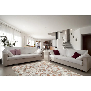 Lederteppich – Echtes Leder, Chrom Applikationen, Wabenmuster Design, 80 x 150 cm - Spark 210 | Kayoom