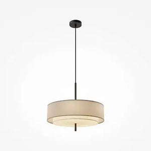 Pendant lamp with a grey fabric shade and PVC diffuser in a modern design - Bergamo | Maytoni